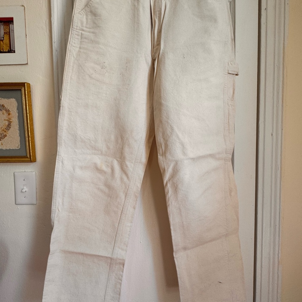 Stan Ray Cream Cargo Pants Relaxed Fit